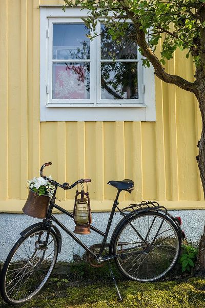 Bibikow, Walter 아티스트의 Southern Sweden-Karlskrona-Bjorkholmen area-the neighborhood of naval craftsmen-bicycle작품입니다.
